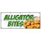 Signmission Alligator Bites Banner Heavy Duty 13 Oz Vinyl with Grommets B-120 Alligator Bites - alternate 1